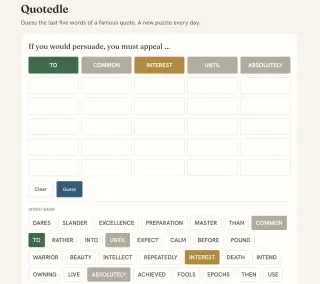 Screenshot of Quotedle