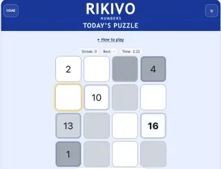 Screenshot of Rikivo Numbers