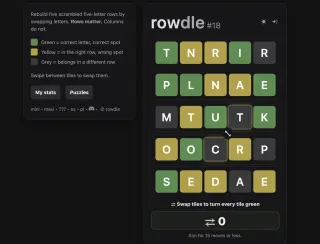 Screenshot of Rowdle