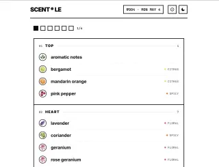 Screenshot of Scentle