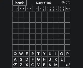 Screenshot of Sedecordle