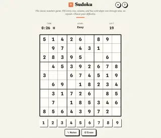 Screenshot of Sudoku