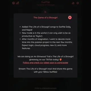Screenshot of Swiftle
