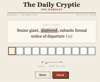 Screenshot of The Daily Cryptic