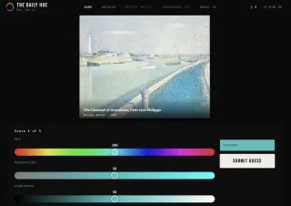 Screenshot of The Daily Hue