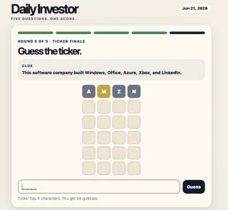 Screenshot of The Daily Investor