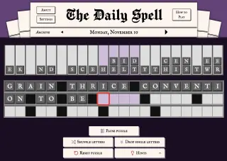 Screenshot of The Daily Spell