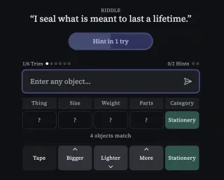 Screenshot of Thingdle