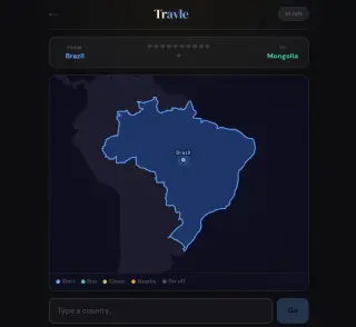 Screenshot of Travle