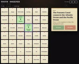 Screenshot of TruthSweeper 