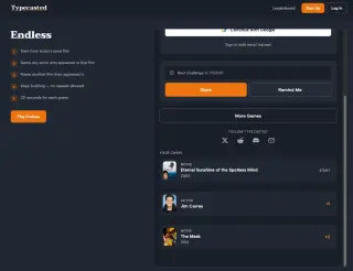 Screenshot of Typecasted