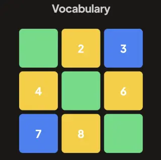 Screenshot of Vocabulary