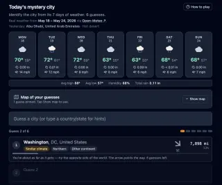 Screenshot of Weatherdle