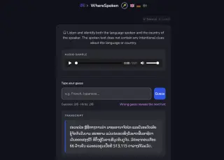 Screenshot of WhereSpoken