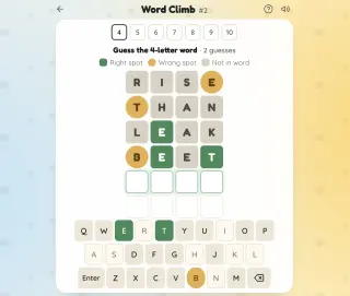 Screenshot of Word Climb