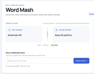Screenshot of Word Mash