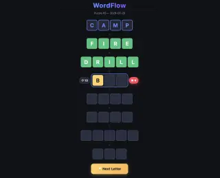 Screenshot of WordFlow