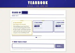 Screenshot of Yearbook
