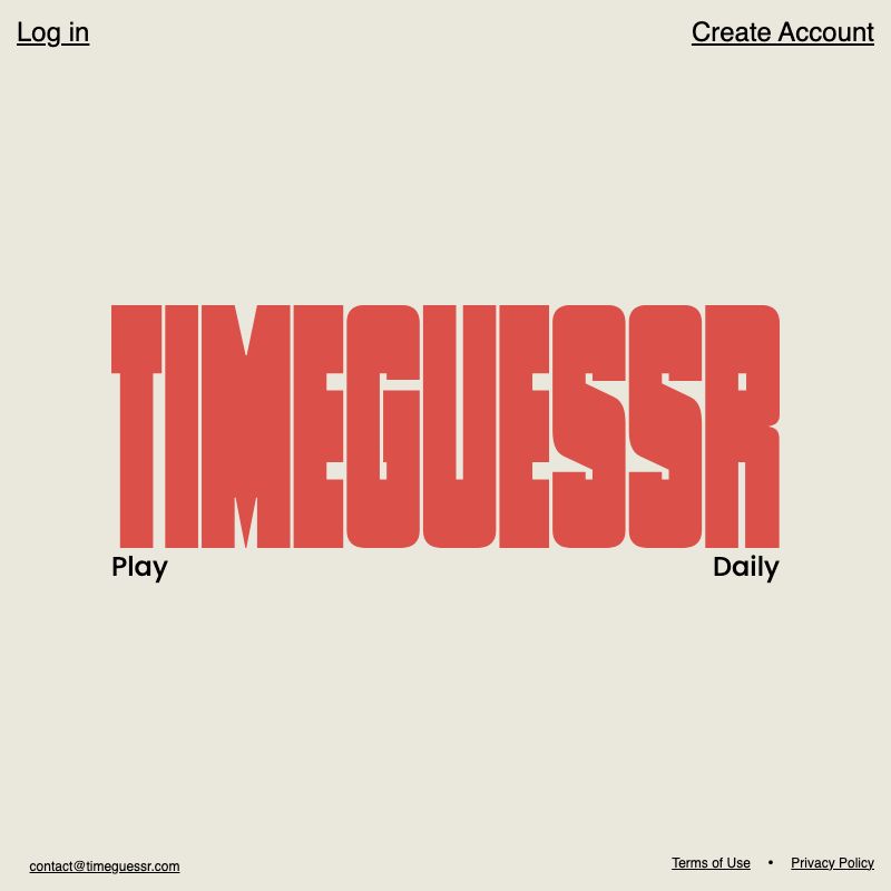 Screenshot of TimeGuessr
