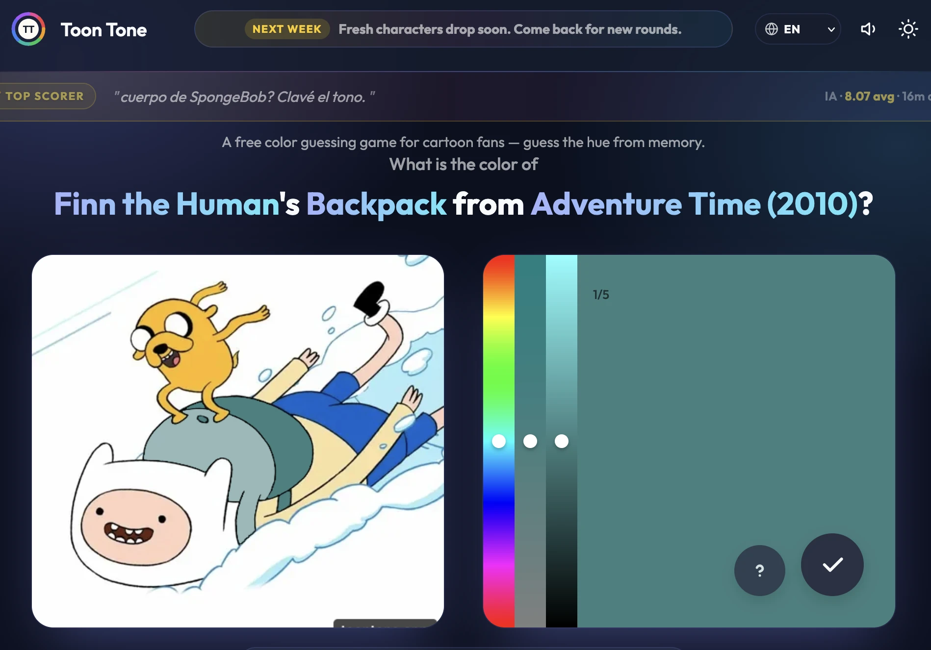 Screenshot of Toon Tone