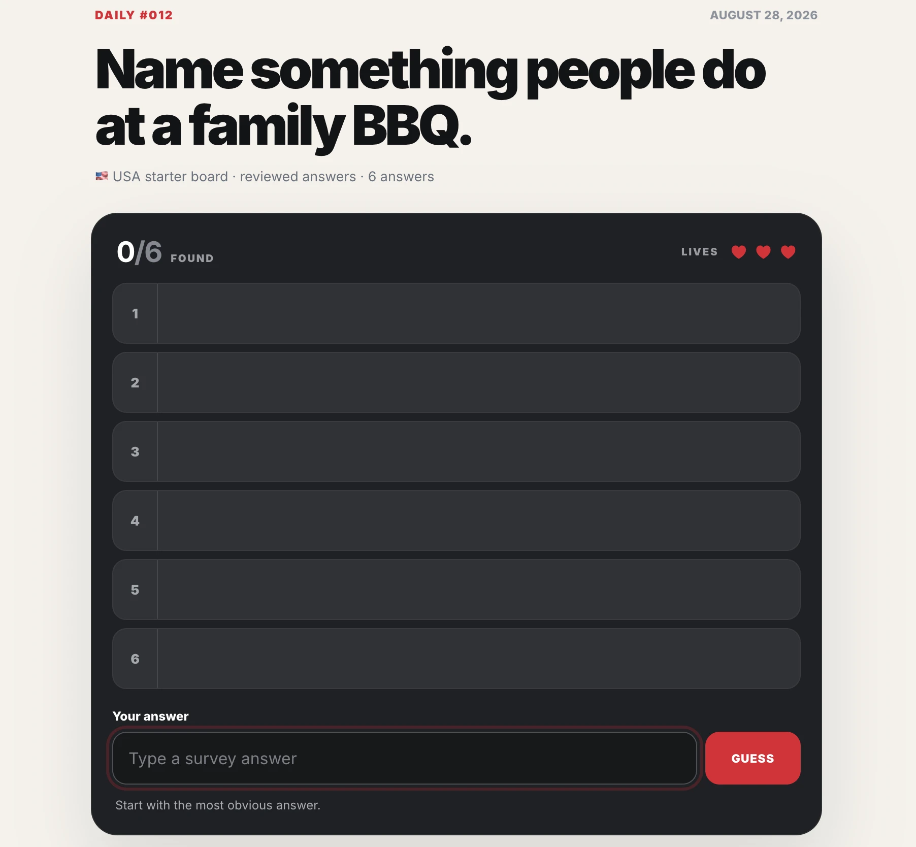 Screenshot of Top Answer Club
