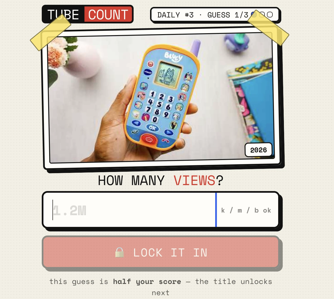Screenshot of TubeCount