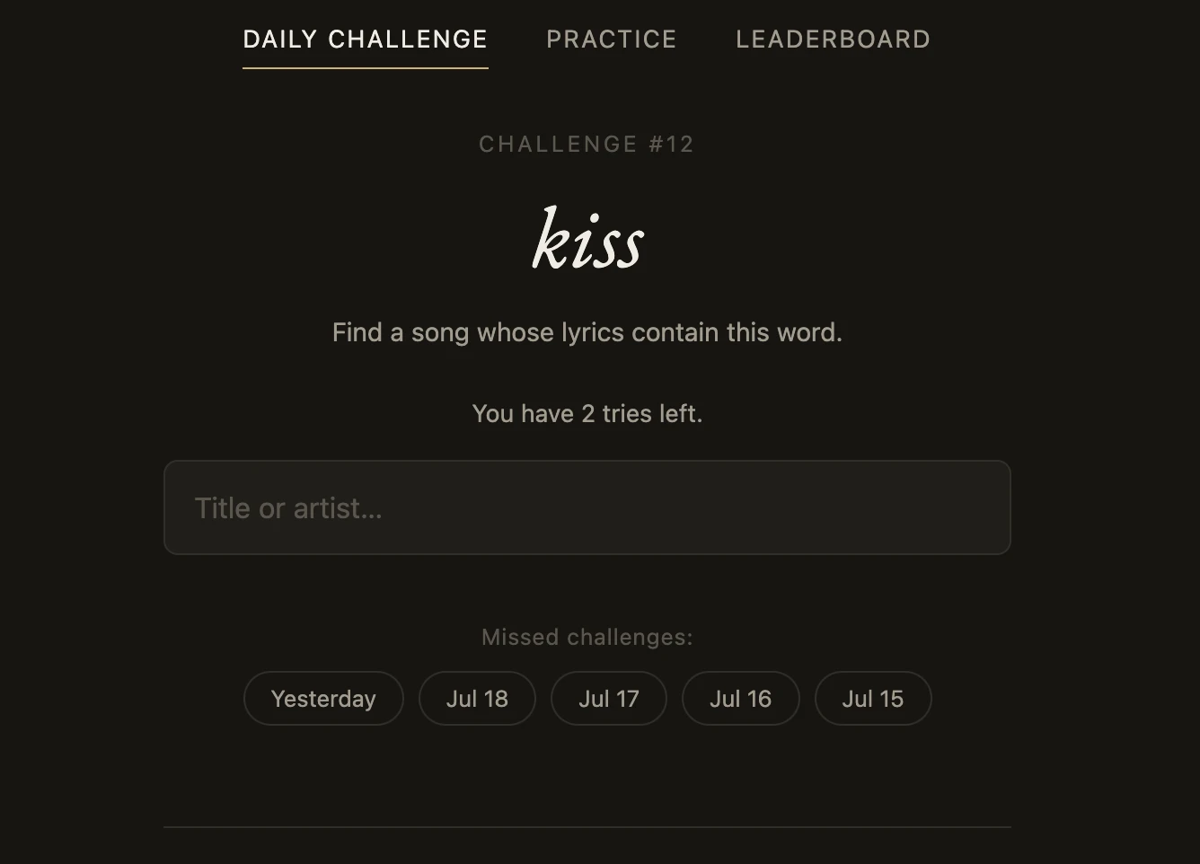 Screenshot of Undersung
