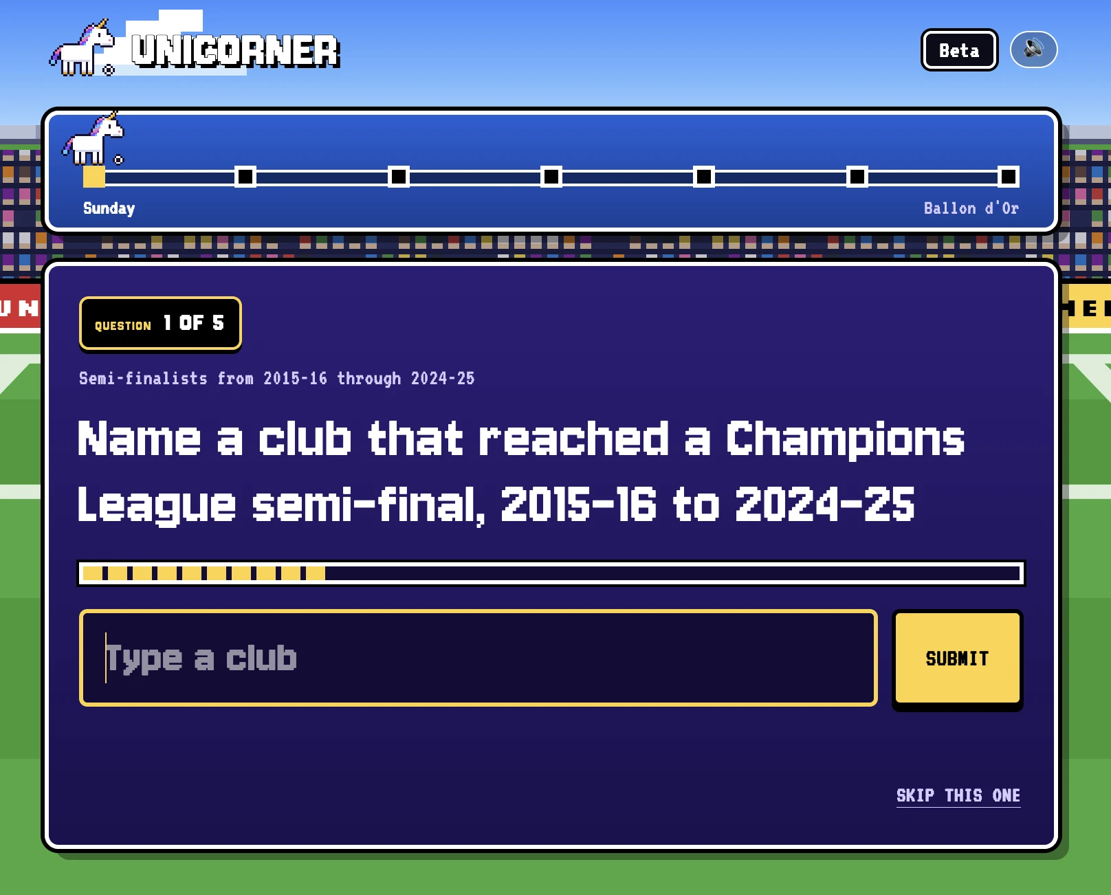 Screenshot of Unicorner