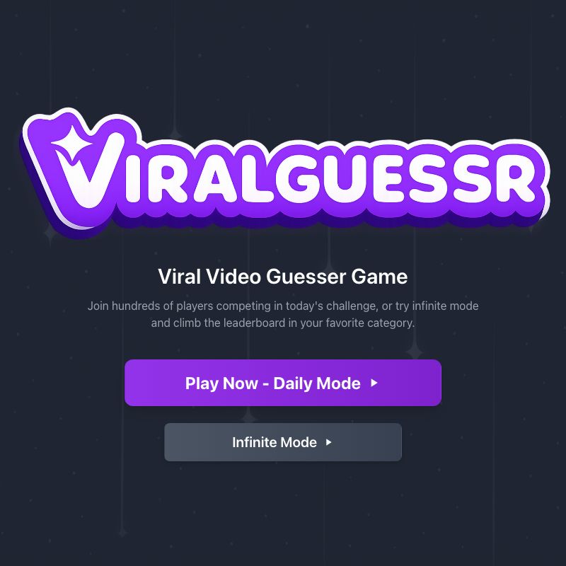 Screenshot of Viralguessr