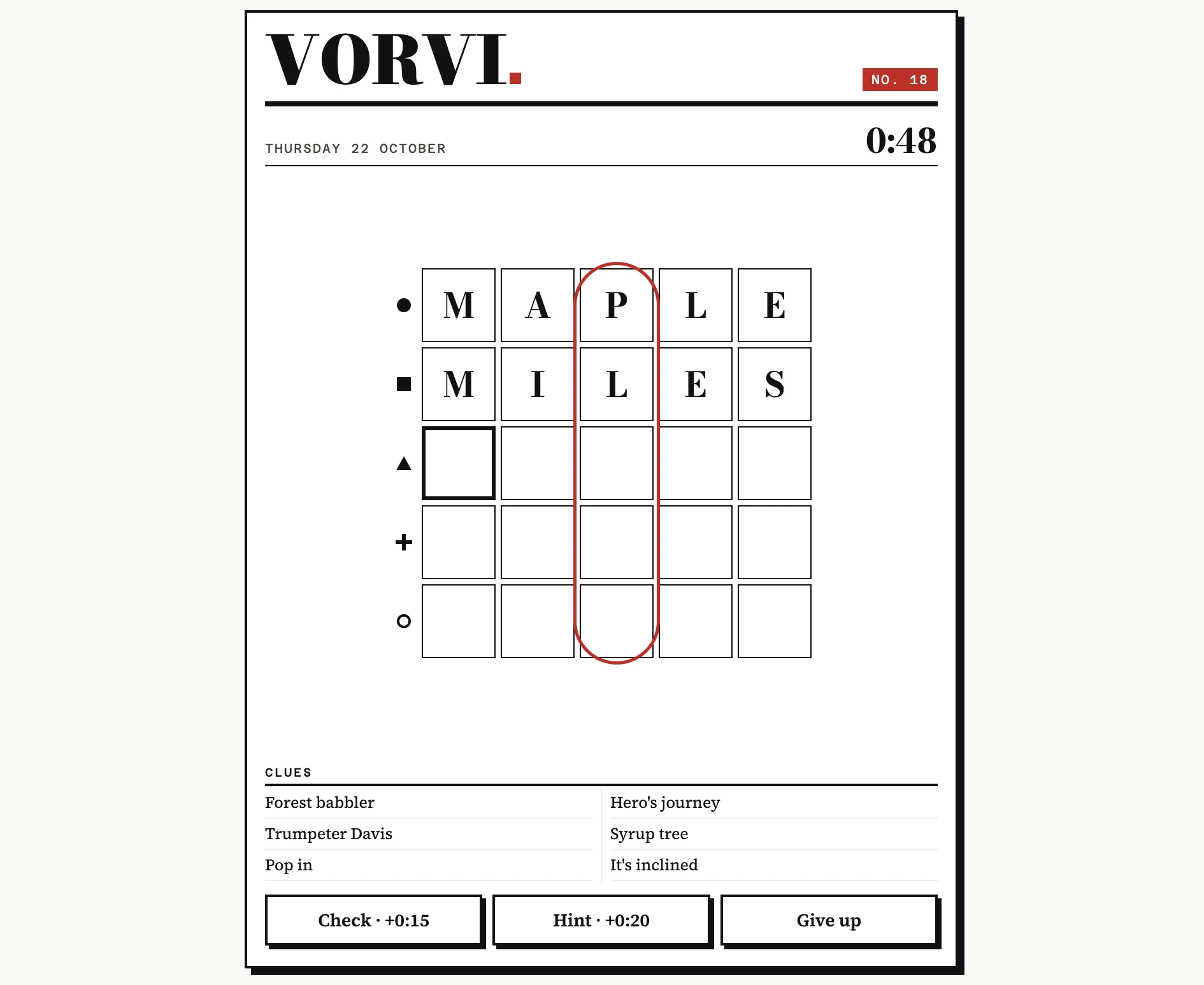 Screenshot of VORVI