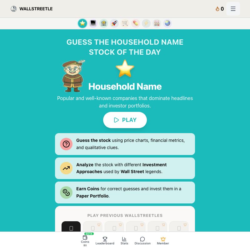 Screenshot of Wallstreetle