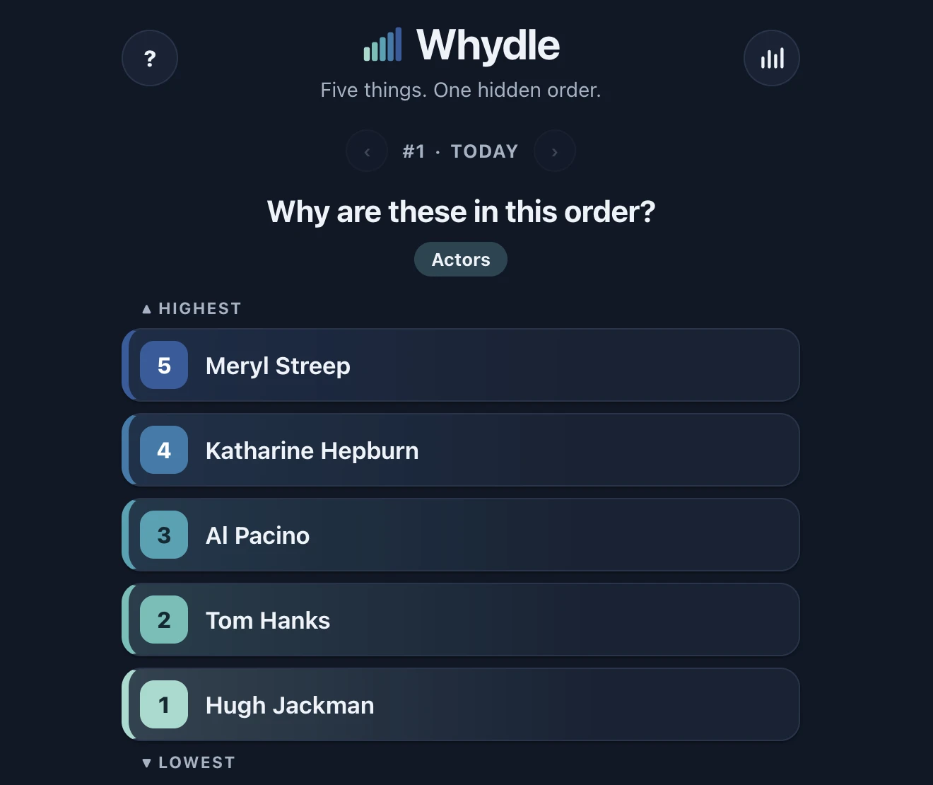 Screenshot of Whydle