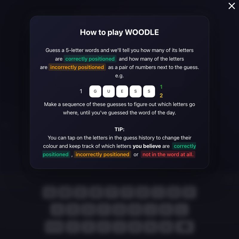 Screenshot of Woodle