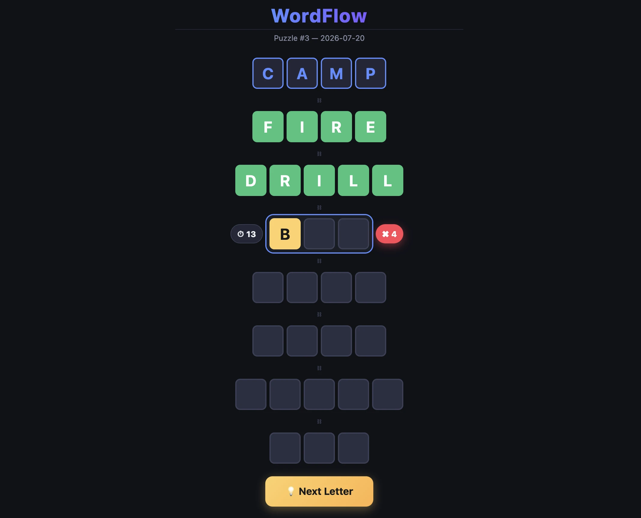 Screenshot of WordFlow