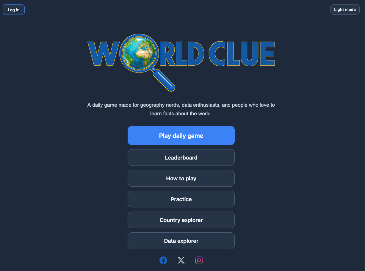 Screenshot of World Clue