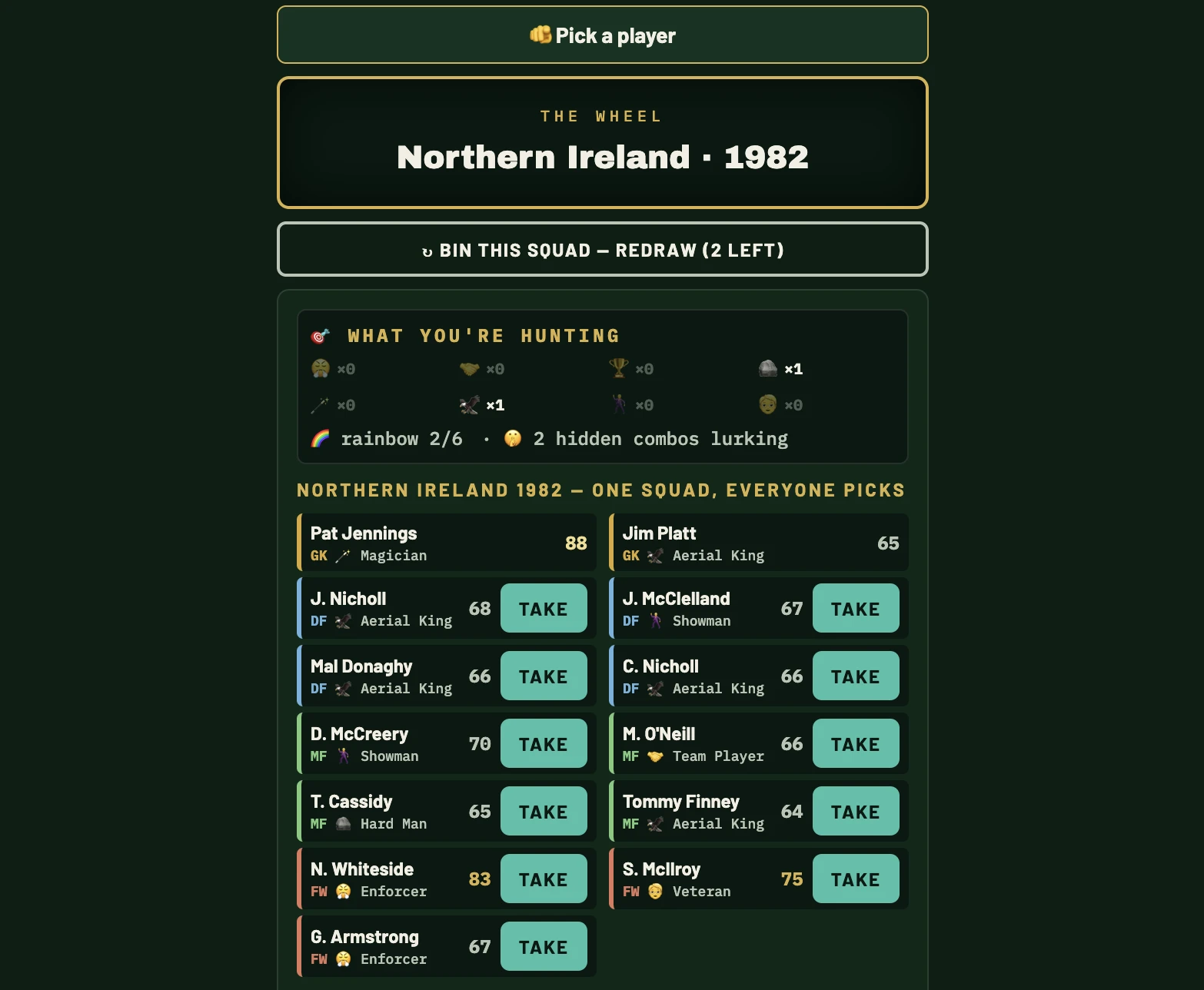 Screenshot of World Cup Time Machine
