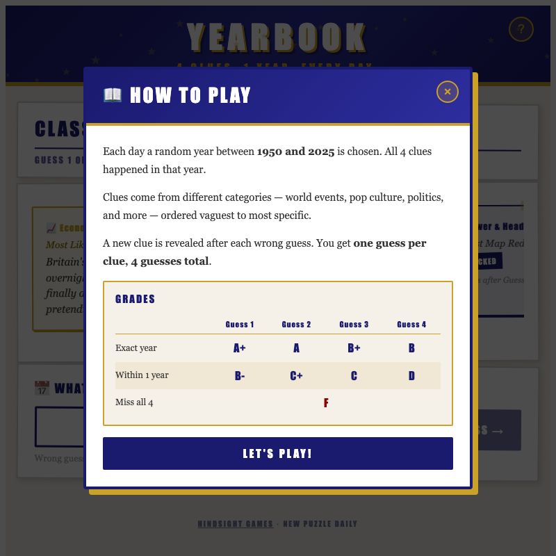 Screenshot of Yearbook