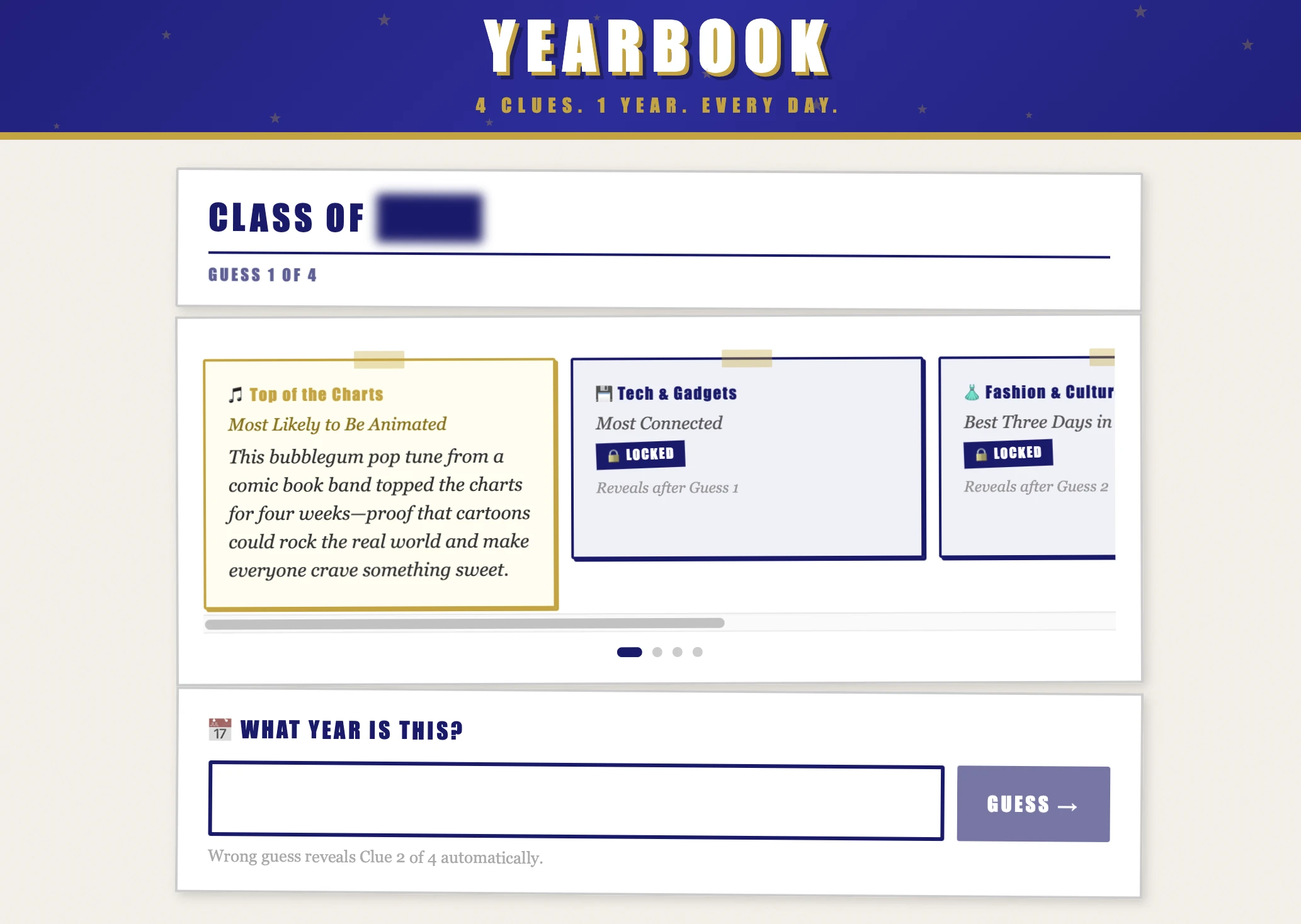 Screenshot of Yearbook